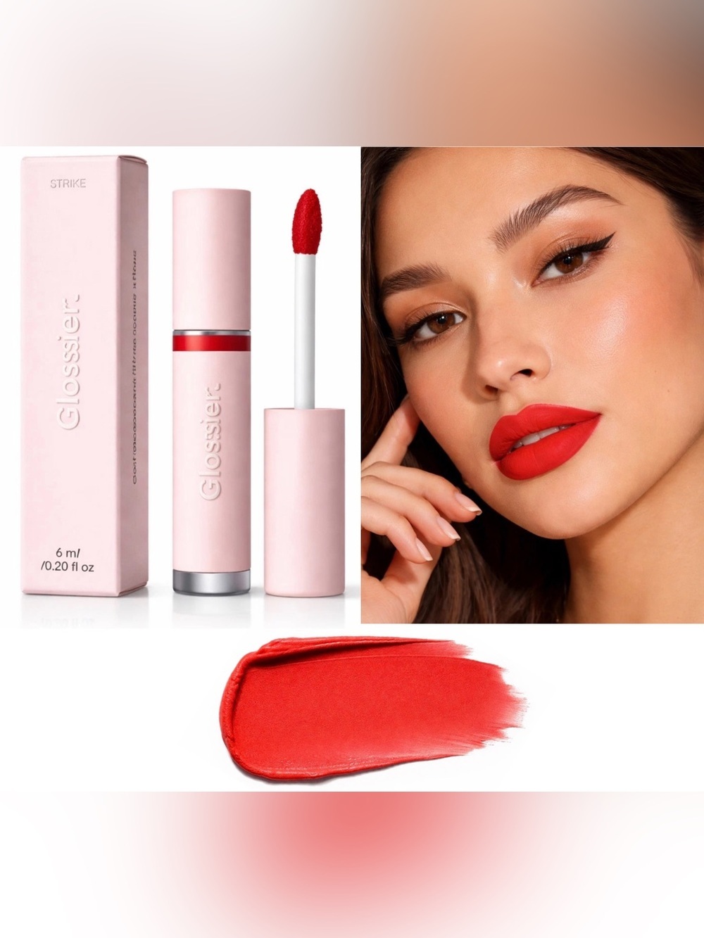 Glossier Soft Touch Lip Crème (Strike) NIB 6 ml / 0.20 fl oz - Picture 4 of 4